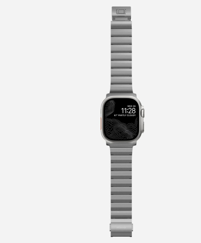 Rrip ore Nomad Titanium Band V3, për Apple Watch 46mm 49mm, titan, argjendtë