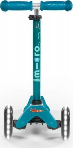 Trotinet Micro Mini Micro Deluxe LED, tre rrota, për fëmijë 2 5 vjeç, aqua