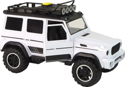 Makina lodër Leantoys Car 1:14, me dritë edhe zë, e bardhë