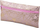 Penar i sheshtë Flat Pencil Case D22, me zinxhir, dizajn lulesh, rozë
