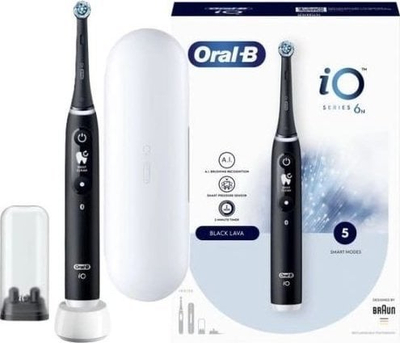 Furçë dhëmbësh elektrike Oral-B iO Series 6, 5 modalitete larjeje, me ekran OLED, e zezë