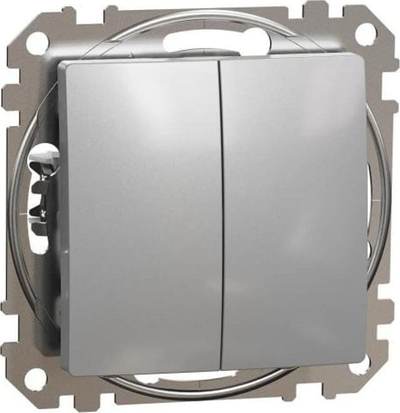 Ndërprerës shkalle i dyfishtë Schneider Electric Sedna Design SDD113108, IP20, 2300W, argjendtë