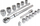 Set çelësa goditës ASTA S-34166SH, 16 copë, 3/4", gri