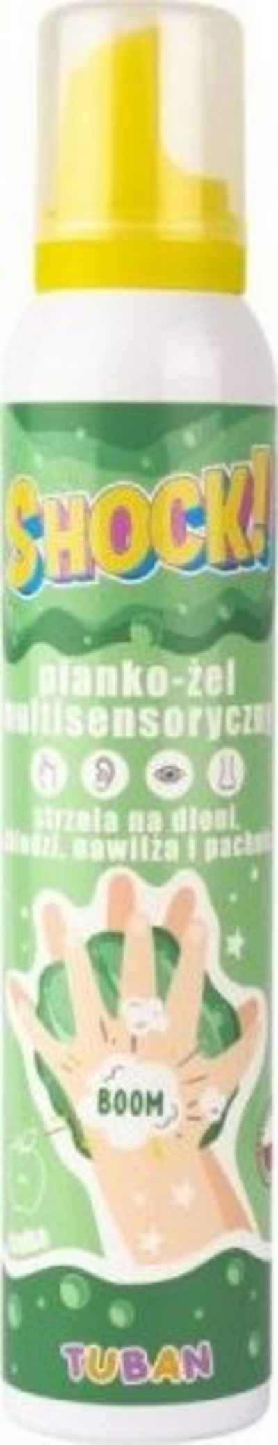 Пена гел мултисензорен за раце Tuban Shock Apple, хидратантен, 200ml, зелен
