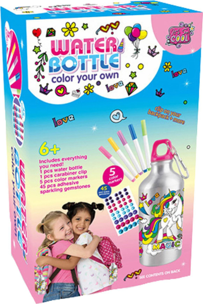 Set kreativ për shishe uji Creative, pikturim dhe sticker me diamantë, unicorn