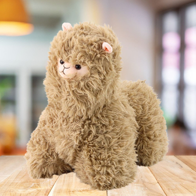 Lodër pelushi LEAN Toys Llama, 40 x 40 cm, bezhë