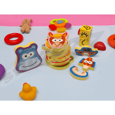 Puzzle për foshnje Puedo Baby Puzzle, set 9 puzzle, 21 pjesë, shumëngjyrëshe