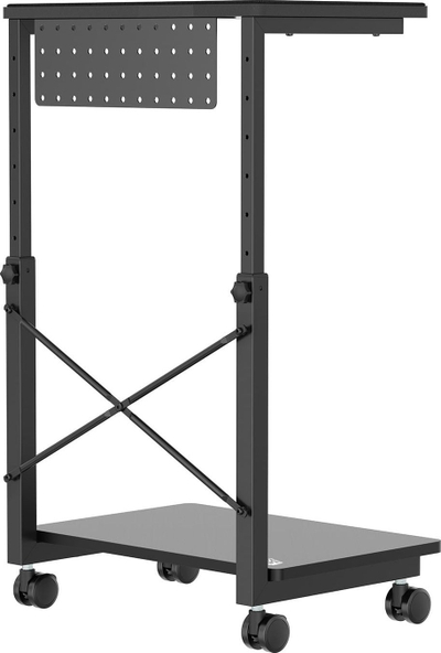 Стенд со тркала за компјутер NanoRS RS430, до 80kg, прилагодлива висина, црна