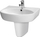 Lavabo muri Cersanit Parva 60 cm, qeramike, me një vrimë për bateri, e bardhë