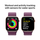 Apple Watch Series 10 GPS, 46mm, Rose Gold Aluminum Case with Plum Sport Loop