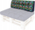 Jastëk për mbështetëse paletesh Hobbygarden LEO, 120x40 cm, ekolen, blu me lule