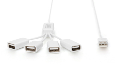 USB hub Digitus Slim Spider, 4 porta, USB 2.0, i zi
