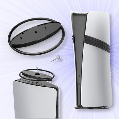 Mbajtëse konsolë Yaxo Coaster Thunder Impact, për PS5 PS5 Slim PS5 Pro, e zezë
