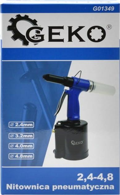 Pajisje pneumatike për nitim Geko G01349, 2.4-4.8mm, metal, blu