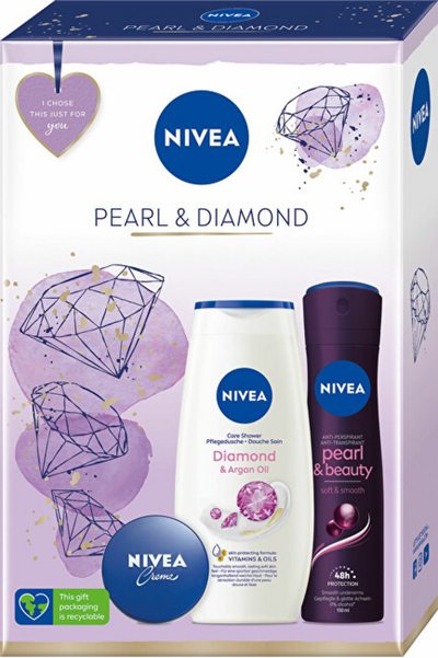 Set Nivea, Spraj kundër djersës 150 ml + Xhel dushi me vaj kujdesi 250 ml + Krem intensiv 30 ml