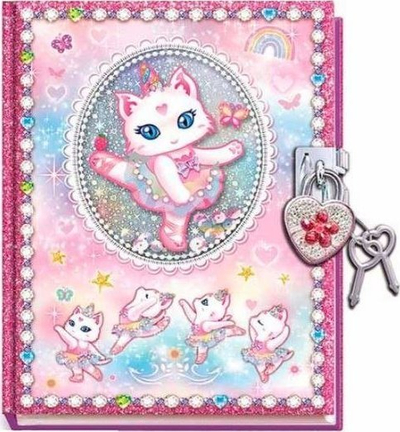 Ditar me dry Pulio Cat Ballerina, 13.5x18cm, për kalama, rozë