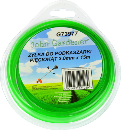 Fije trimeri GEKO John Gardener, 3.0mm, 15m, jeshile