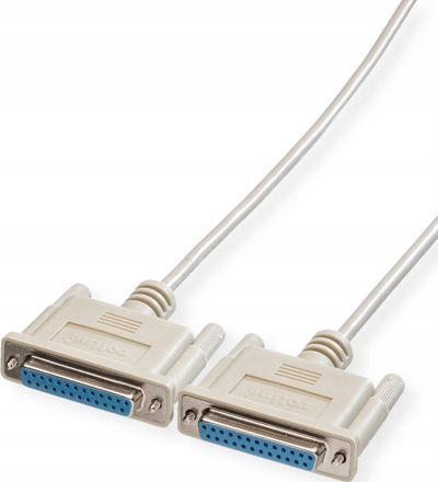 Kabllo serial Roline DB25 F/F, 3m, gri
