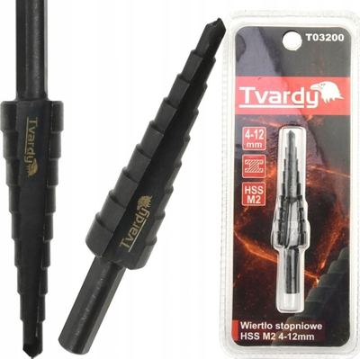 Stërvitëse shkallë Tvardy Step Cone, 4–12 mm, HSS M2, për metal