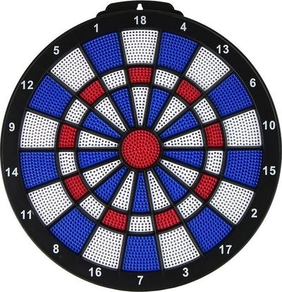 Сет за игра со стрели Zhiyu Toys Darts, дијаметар 27 cm, 4 пластични стрели, многуобоен
