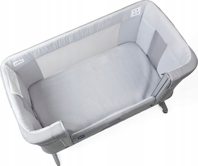 Mbulesë dysheku Chicco Next2Me Forever Night Breeze, 58x110cm, membranë kundra ujit, gri e hapur