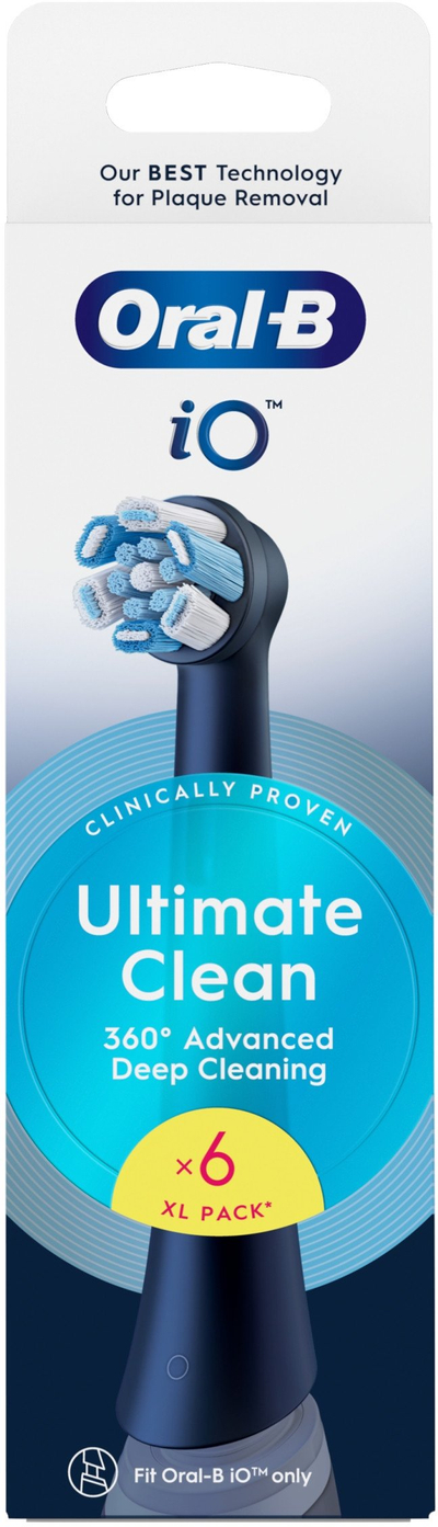 Глави за замена за четка за заби Oral B iO Ultimate Clean, сет 6 парчиња, црни