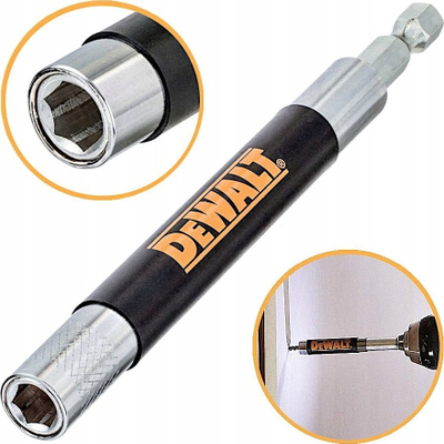 Mbajtës bitash DeWALT Round Bit Holder, hex, 120 mm, çelik inoks