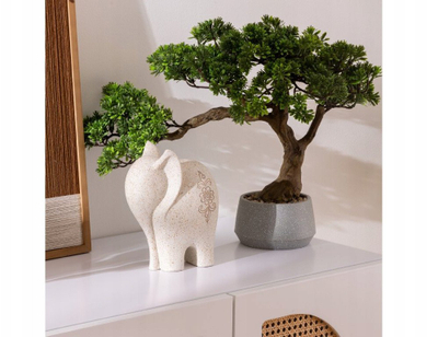 Bimë dekorative artificiale Atmosphera Polin, bonsai, vazo qeramike, jeshile, 45cm