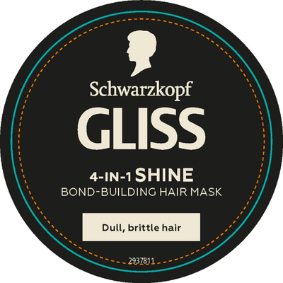 Maskë flokësh Schwarzkopf Gliss Shine 4 in 1, për flokë të thatë dhe të dëmtuar, 400ml