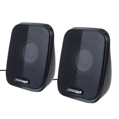 Bokse kompjuteri Audiocore AC835, stereo, USB, me ndriçim LED blu