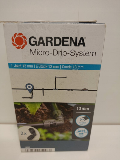 Lidhës këndor Gardena Micro Drip, 13 mm 1/2", i zi