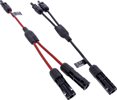 Set kabllo solare InLine Solar Cable 2-way Distributor, MC4, 0.36m, i zi i kuq