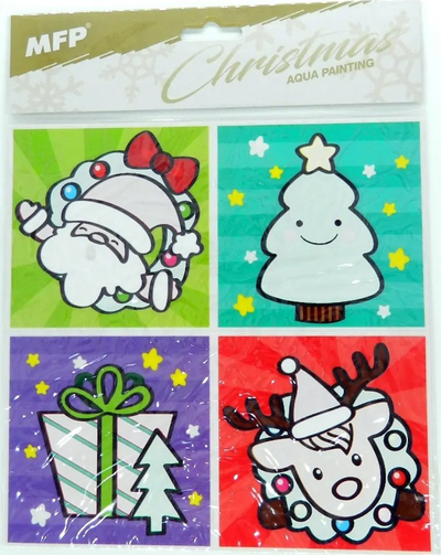 Sticker banjoje MFP Christmas Aqua Painting, 20x20cm, me motive Krishtlindjesh, shumëngjyrëshe