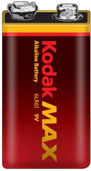 Bateri Kodak 9V Block alkaline, 1 copë