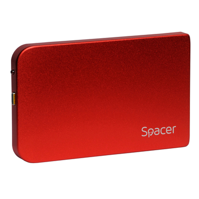 Kuti e jashtme për disk Spacer SPR-25611R, 2.5", USB 3.0, e zezë