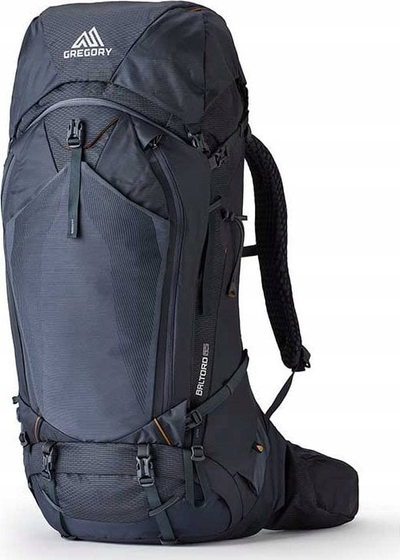 Çantë shpine trekking Gregory Baltoro 65L, sistem FreeFloat A3, me mbulesë shiu, gri