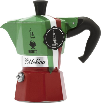 Moka për kafe La Mokina Italia Tricolore 0005650, alumini, shumëngjyrëshe