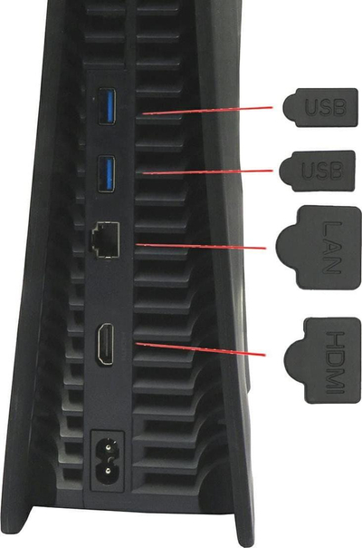 Set tapa mbrojtëse PSP30 për PS5, 7 copë, silikon, i zi