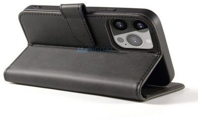 Mbajtëse magnetike Samsung A15, me kapak dhe portofol, e zezë