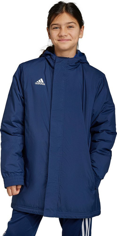 Xhaketë sportive kalamash Adidas Entrada 22 Stadium Jr IB6079, me kapuç, blu