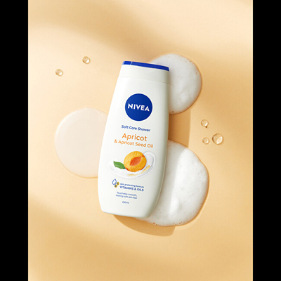 Xhel dushi Nivea Care & Apricot, 250 ml