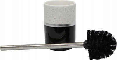 Furçë WC Douceur d'intérieur Glamour, qeramike, 9.5x38 cm, e zezë gri
