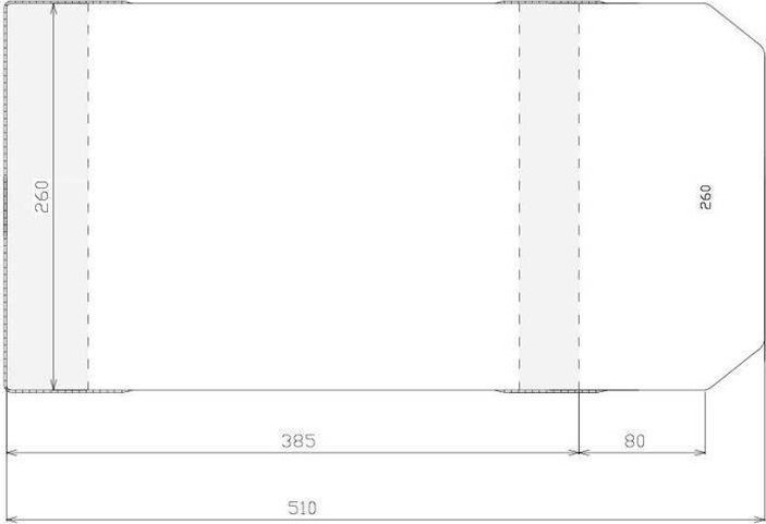 Kapak rregullues Stack, 260x465mm, set 50 copë, transparent