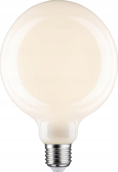 Llampë LED Paulmann Globe G125, E27, 9W, 2700K, e bardhë opale