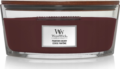 Qiri WoodWick Phantom Cherry Ellipse, HearthWick, deri nja 80 orë, i kuq