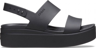 Sandale grash Crocs Brooklyn Low Wedge W 206453, platformë 4.5 cm, të zeza
