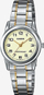 Рачен часовник Casio LTPV001SG-9B за жени, јапонски кварц, иноксен челик во две бои сребро злато