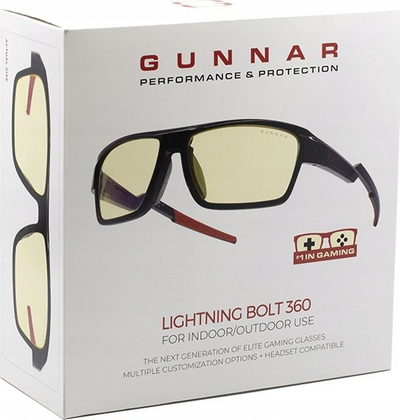 Syze gaming Gunnar LIGHTNING BOLT 360 LI3-00101, për dritë blu, madhësia 60, të zeza