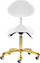 Karrige kozmetike Giovanni Stool 1004, rrotulluese, e bardhë gold