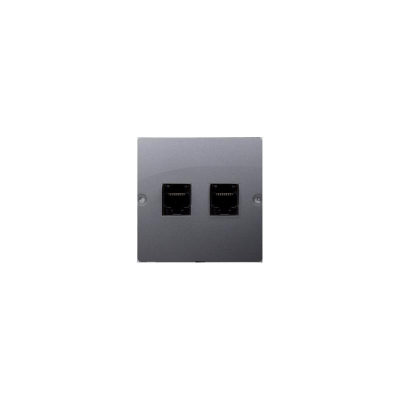 Prizë rrjeti dyfishe Kontakt-Simon WMUK-0520F2-4011, RJ45 Cat 5e, argjend mat